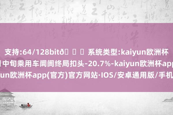 支持:64/128bit🍏系统类型:kaiyun欧洲杯appApp官方下载4月中旬乘用车阛阓终局扣头-20.7%-kaiyun欧洲杯app(官方)官方网站·IOS/安卓通用版/手机APP下载