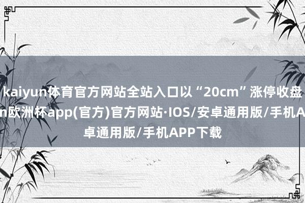 kaiyun体育官方网站全站入口以“20cm”涨停收盘-kaiyun欧洲杯app(官方)官方网站·IOS/安卓通用版/手机APP下载