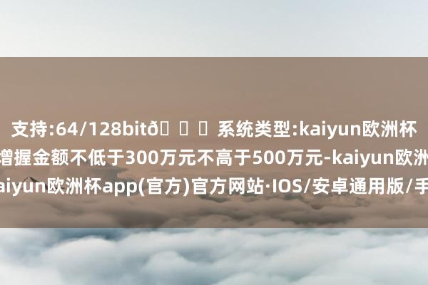 支持:64/128bit🍏系统类型:kaiyun欧洲杯appApp官方下载共计增握金额不低于300万元不高于500万元-kaiyun欧洲杯app(官方)官方网站·IOS/安卓通用版/手机APP下载