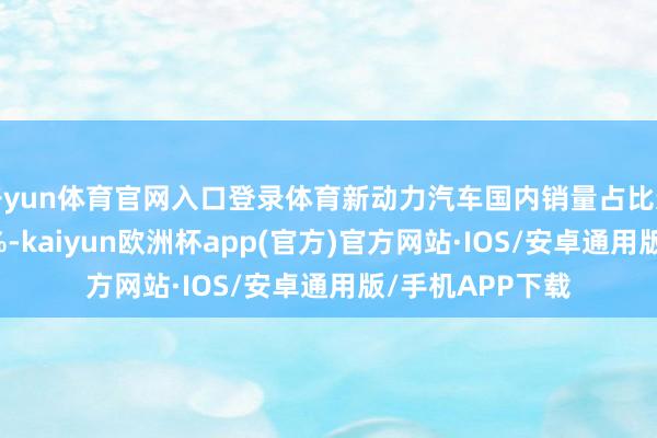 开yun体育官网入口登录体育新动力汽车国内销量占比连合三个月超50%-kaiyun欧洲杯app(官方)官方网站·IOS/安卓通用版/手机APP下载